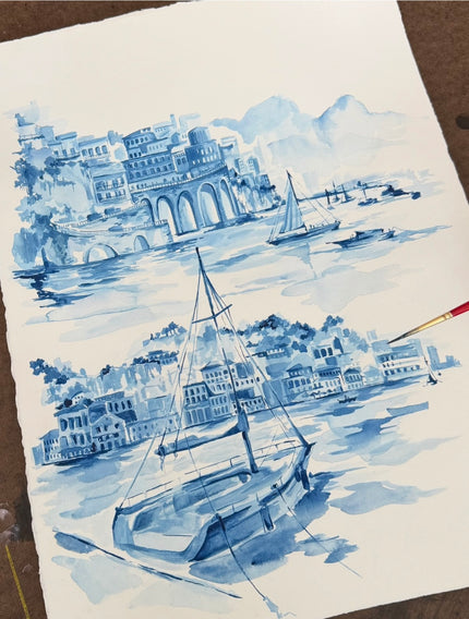 The Blue Marina Toile